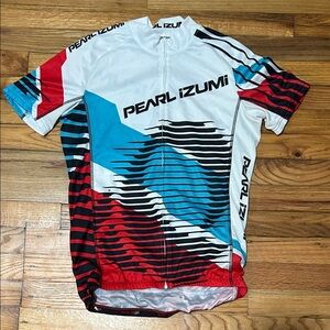 Pearl Izumi Men's Red and Blue Cycling Jersey